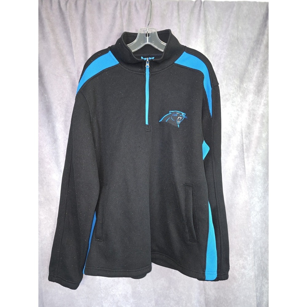Carolina Panthers MENS Pullover Hail Mary Half Zip Top Jacket Size XL